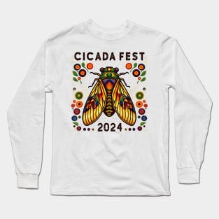 Entomology Cicada Fest 2024 Broods Xix  Xiii Lover Long Sleeve T-Shirt